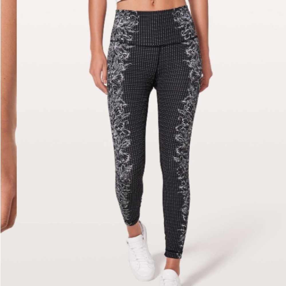 Lululemon Athletica Black and White Patterned Leggings